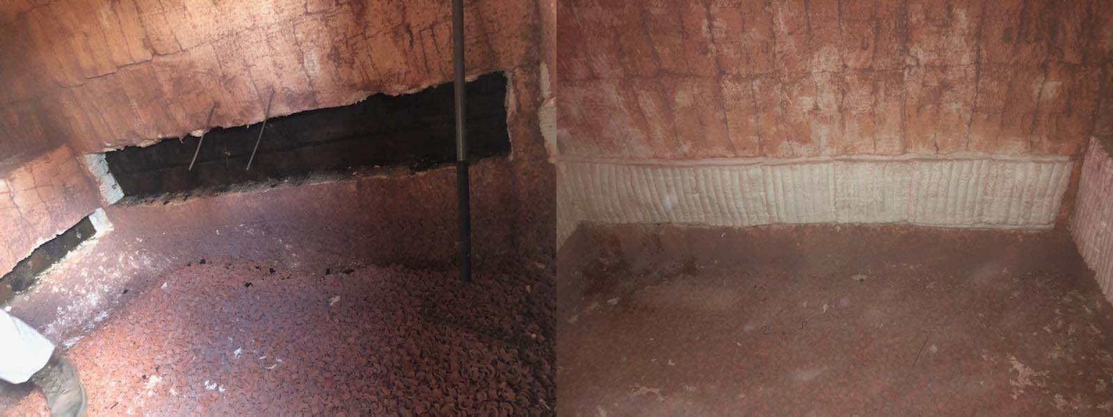 insulation repair services example before repair work