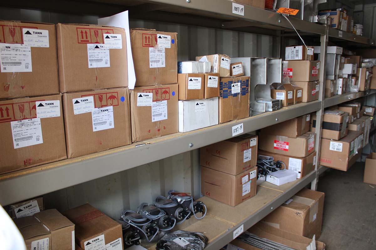 boxes of spare parts for regenerative thermal oxidizers